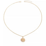 18K Gold-Plated Sunburst Pendant Necklace