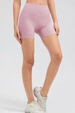 Wide Waistband Slim Fit Sports Shorts - Ladyez