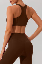 Round Neck Racerback Active Tank - Ladyez