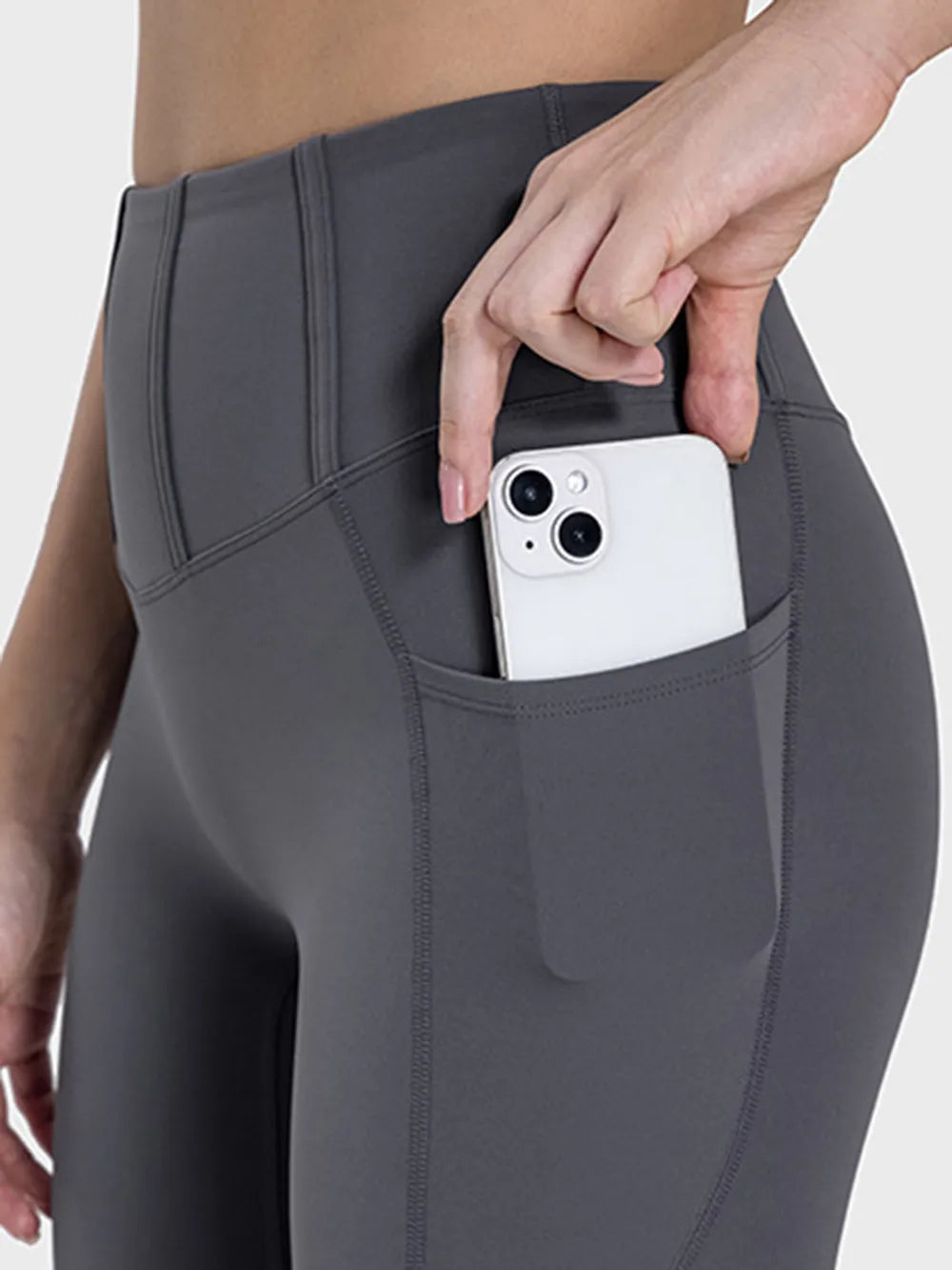 Millennia Pocketed High Waist Active Leggings - Ladyez