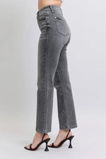 Judy Blue Full Size High Waist Rhinestone Straight Jeans Plus Size