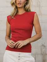 Solid Color Round Neck T-Shirt - Ladyez