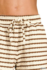 Zenana Striped Short Sleeve Tee & Shorts Set