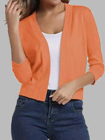 Viscose Blend Open Front Cardigan