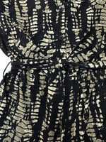 Tie Dye Print Collar Neck Short Sleeve Romper
