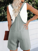 Casual Wide Strap Overalls with Pockets