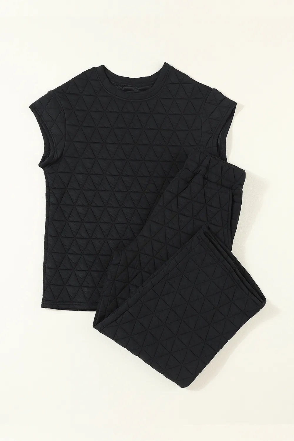 Short Sleeve Top and Pocketed Pants Lounge Set - Ladyez