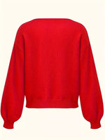 V-Neck Dropped Shoulder Sweater