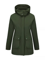 Full Size Zip Up Hooded Parka Outerwear Plus Size