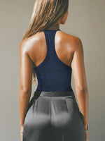 Cutout Ribbed Tank Top - Ladyez