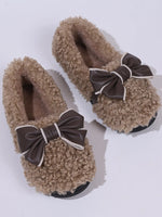 Cozy Bow-Knot Fluffy Indoor Slippers - Ladyez