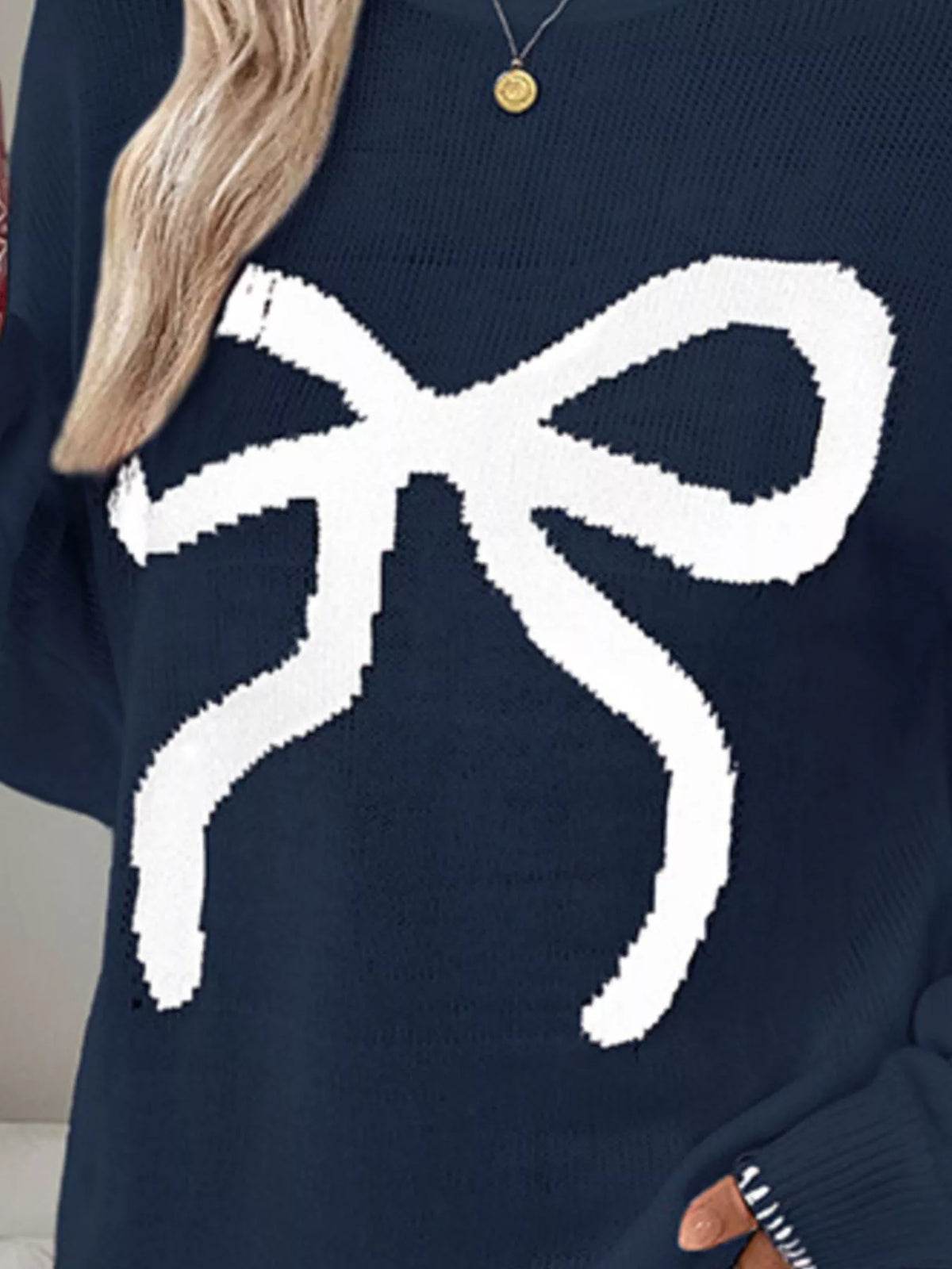 Bow Round Neck Sweater