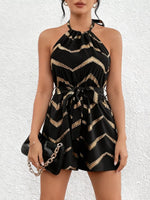 Chevron Halter Neck Romper