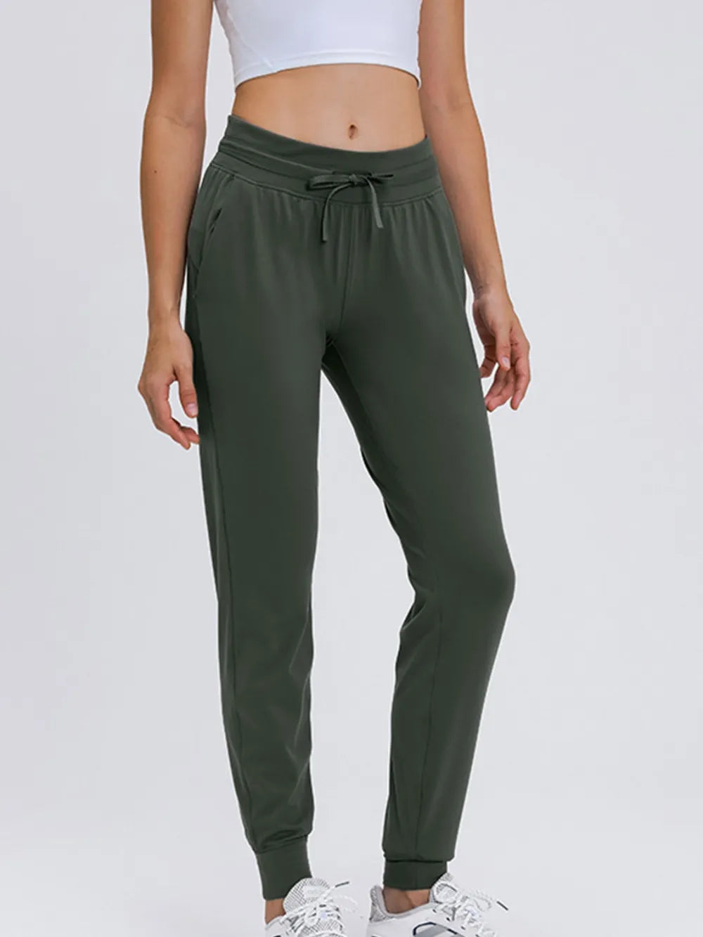 Millennia Double Take Tied Joggers with Pockets - Ladyez