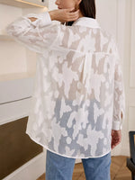 Sheer Button-Down Shirt