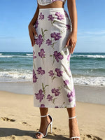 Floral Print Top & Bodycon Skirt Set
