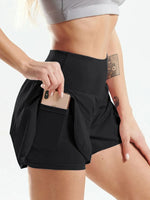 Pocketed High Waist Active Shorts - Ladyez