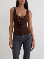 Sequin Detail Ruched Tank