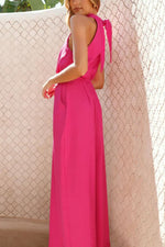Cutout Sleeveless Wide Leg Jumpsuit