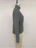 Turtleneck Button-Down Cardigan