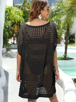 Crochet Knit Beach Cover Up Dress - Ladyez