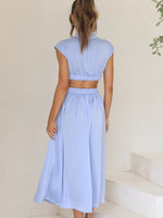 Cutout Mock Neck Sleeveless Ruched Dress - Ladyez