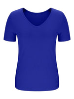 Solid V-Neck Short Sleeve T-Shirt