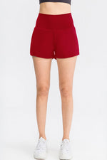 Wide Waistband Sports Shorts with Pockets - Ladyez