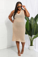 Openwork Johnny Collar Cover Up Dress - Ladyez