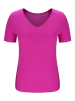 Solid V-Neck Short Sleeve T-Shirt