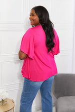 Yelete Full Size More Than Words Flutter Sleeve Top