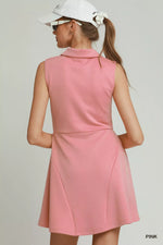 Umgee Collared Quarter Zip Tennis Dress
