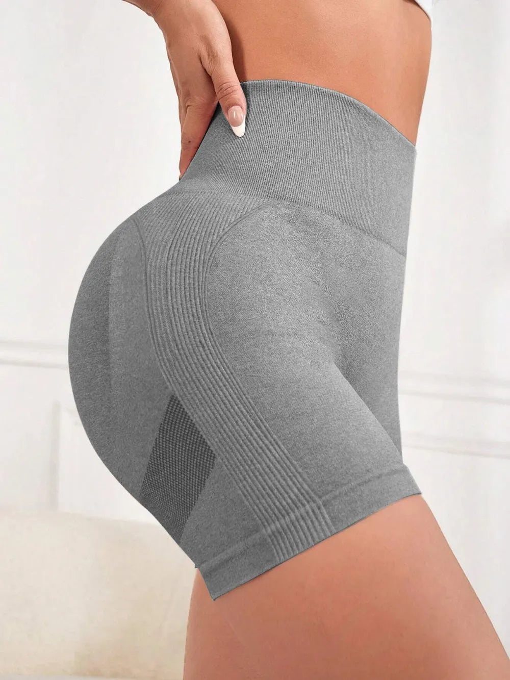 High Waist Active Shorts - Ladyez
