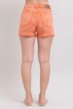 Judy Blue Peach Mid Rise Denim Shorts