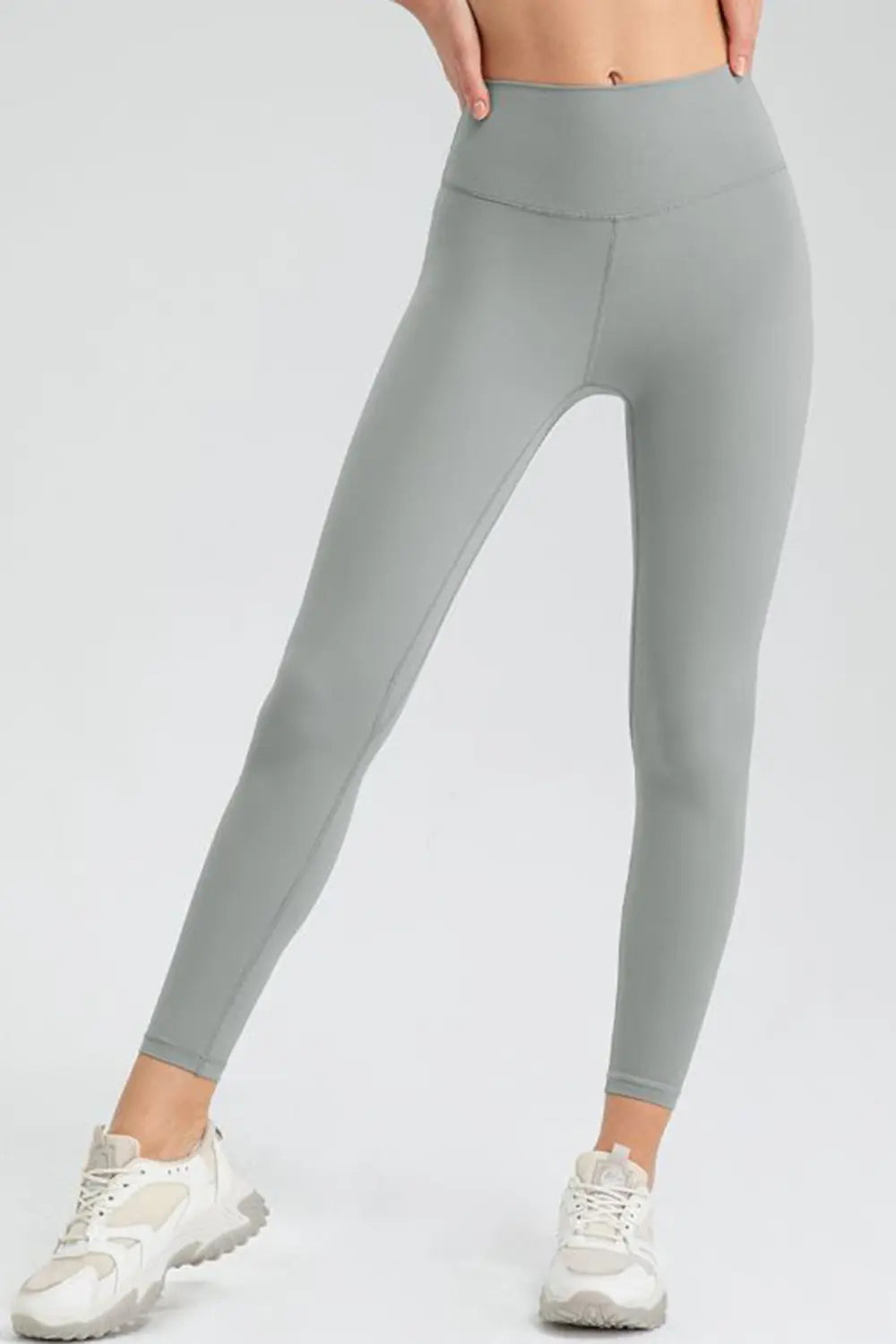 Wide Waistband Slim Fit Active Leggings - Ladyez
