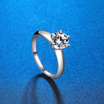 1 Carat Moissanite 925 Sterling Silver Ring