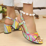 Open Toe Block Heels Sandals