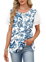 Layered Short Sleeve Round Neck T-Shirt