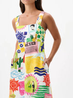 Printed Square Neck Maxi Cami Dress - Ladyez