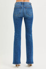 RISEN High RiseBootcut Jeans With Distressed Details
