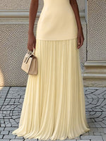 Full Size Sleeveless Top and Pleated Maxi Skirt Set Plus Size