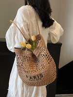 Woven Straw Shoulder Bag