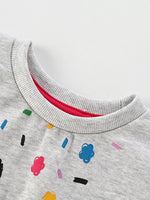 Children's Cartoon Cat Crew Neck Sweatshirt