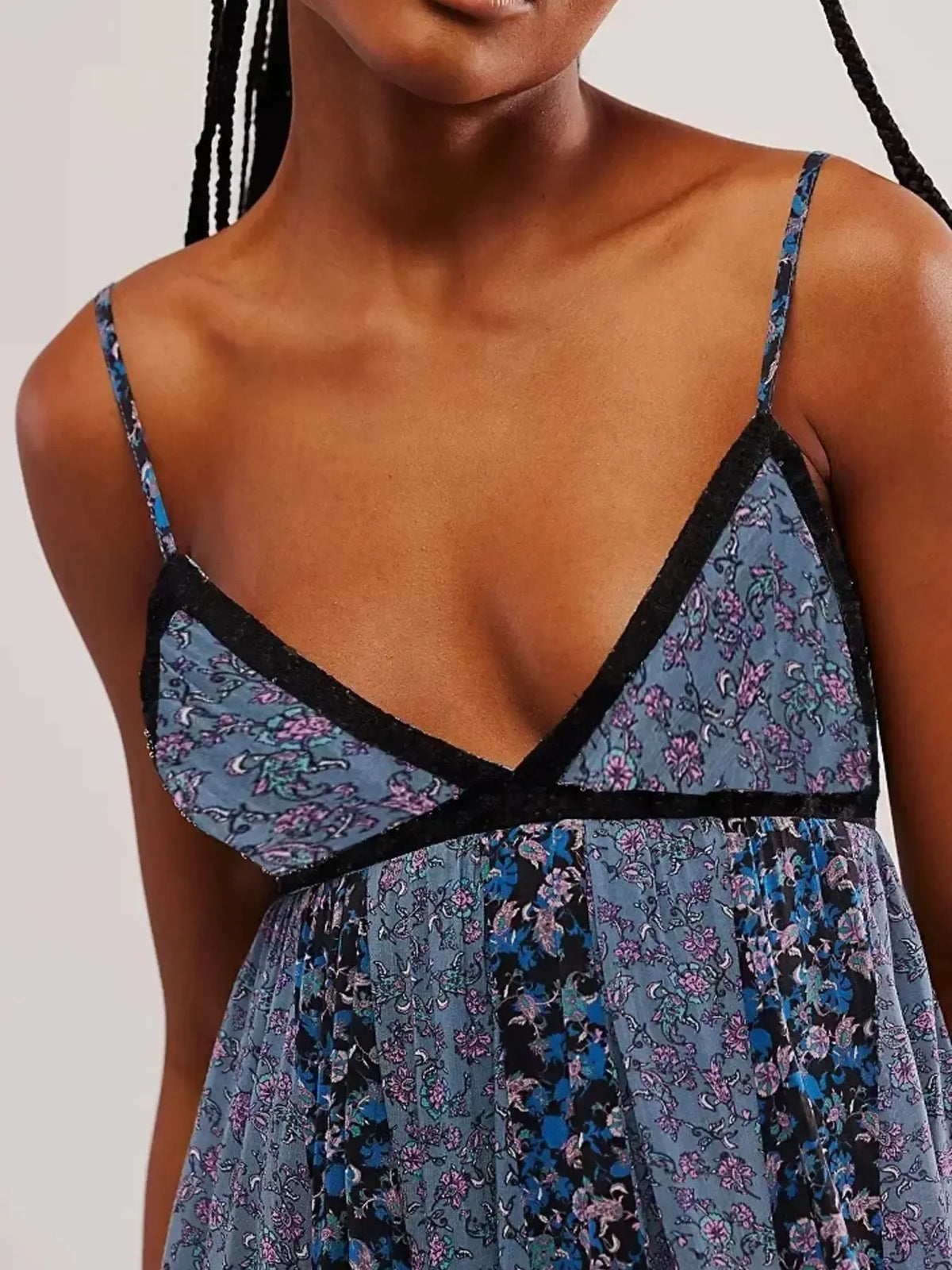 Floral V-Neck Maxi Cami Dress - Ladyez