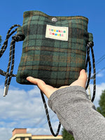 Plaid Pattern Drawstring Crossbody Bag