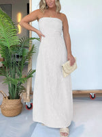 Full Size Strapless Casual Maxi Dress Plus Size