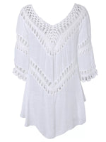 Crochet Trimmed Flowy Cover Up Dress