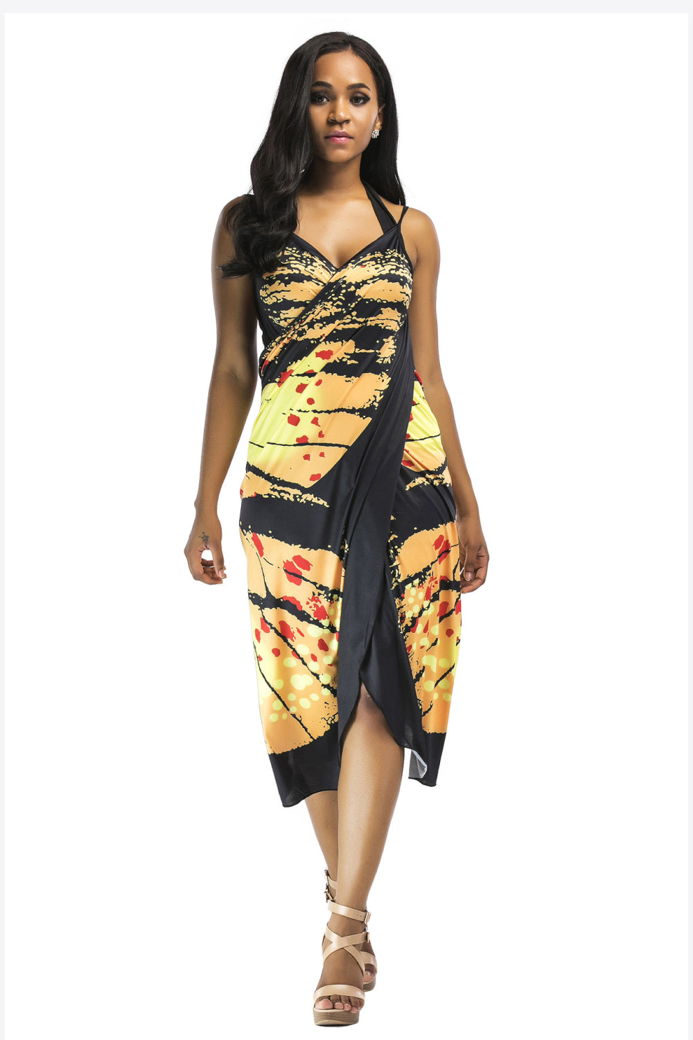 Butterfly Spaghetti Strap Cover Up - Ladyez