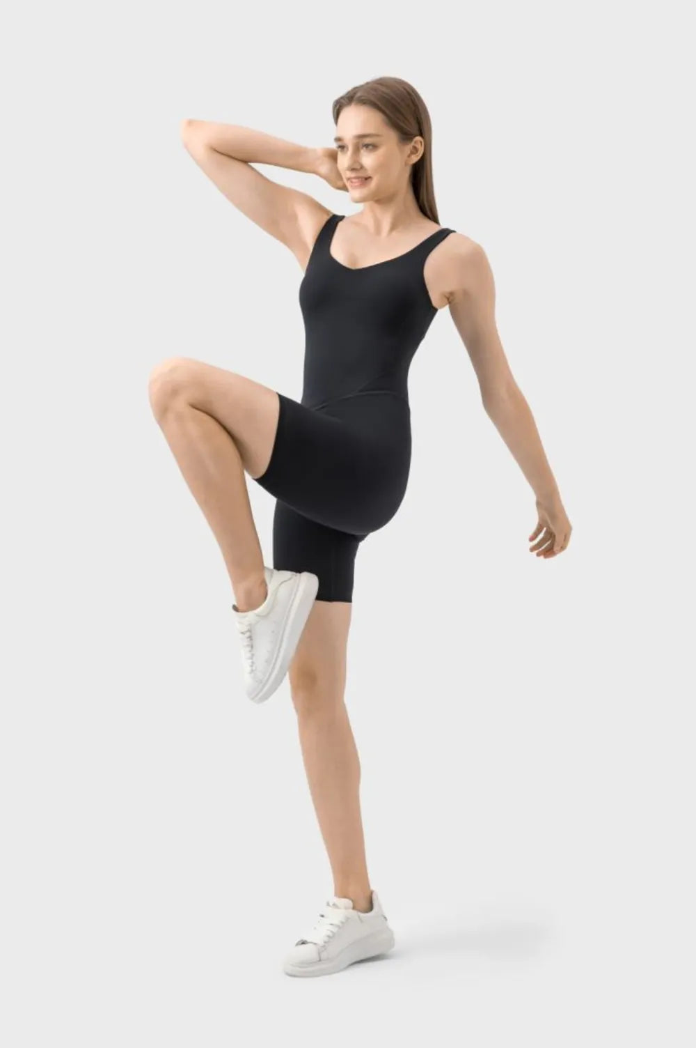 Millennia Wide Strap Active Romper - Ladyez