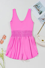 Drawstring Wide Strap Romper